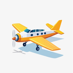 Colorful Vintage Airplane Illustration