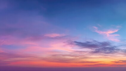 Fototapeta premium Wide shot of a vibrant sunset sky