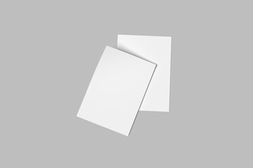 Fototapeta premium A5 Flyer blank mockup with shadow