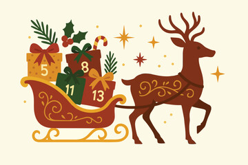 Christmas Sleigh with Gifts
