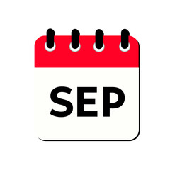 Monthly calendar from January, February, March, April, May, June, July, August, September, October, November, and December. Vector illustration.