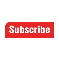Red Subscribe Button Vector Sticker