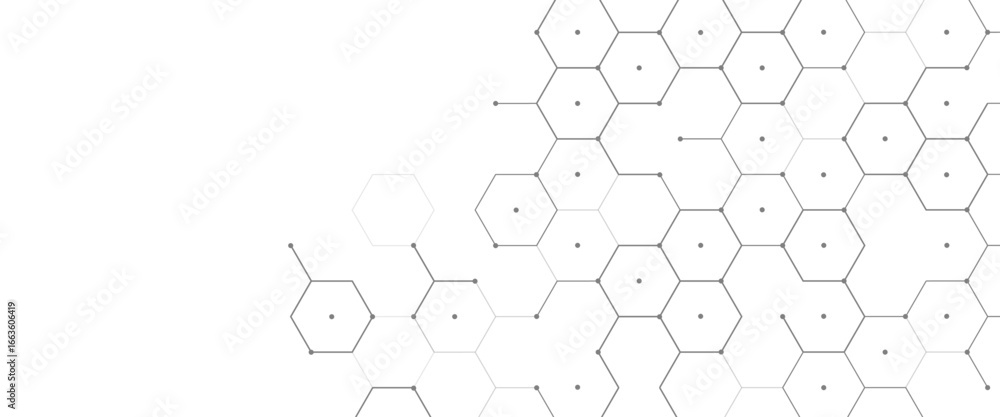 Poster vector futuristic abstract background technology with hexagonal shape