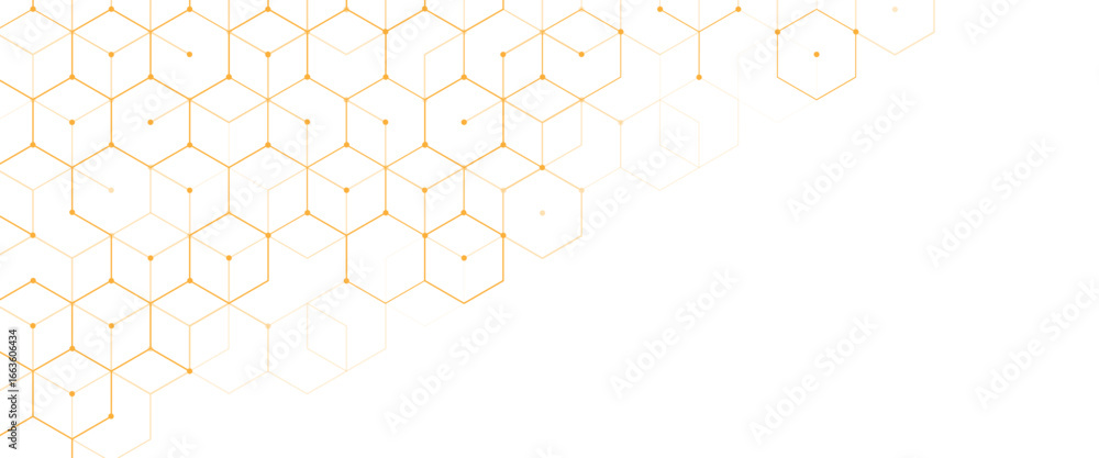 Poster vector futuristic abstract background technology with hexagonal shape