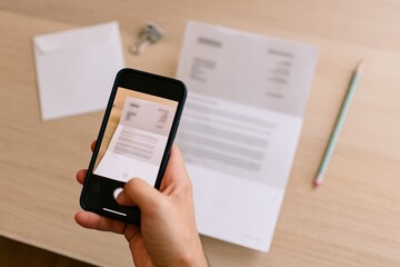 Capturing paperwork with a smartphone camera for records