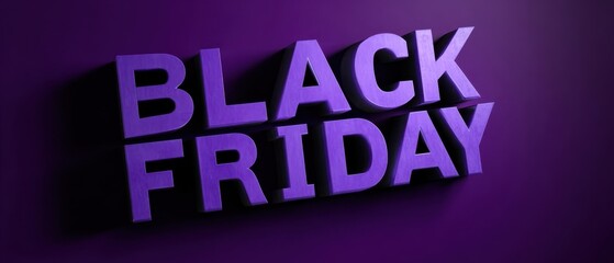 The Bold Black Friday Sign Against a Vibrant Purple Background