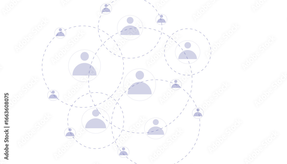 Aufkleber vectors big data visualization, plexus circles connection for global communication and technology fu
