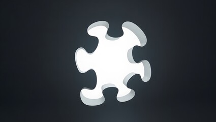 Obraz premium Problem solving puzzle pieces forming a bright light in center.