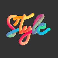 Fototapeta premium Creative 3D Typography of Word STYLE