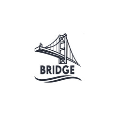 bridge logo design vector 