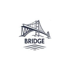 bridge logo design vector 