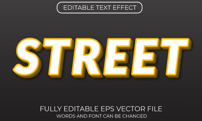 Street editable text effect