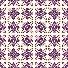 Plum & Petals Feminine Flourish geometric seamless pattern