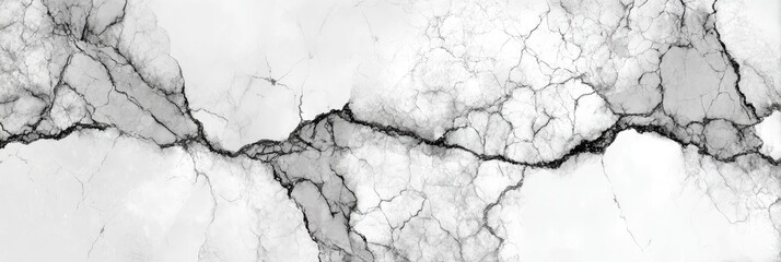 Abstract grayscale marble pattern with deep cracks