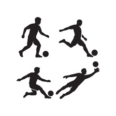 football players silhouettes