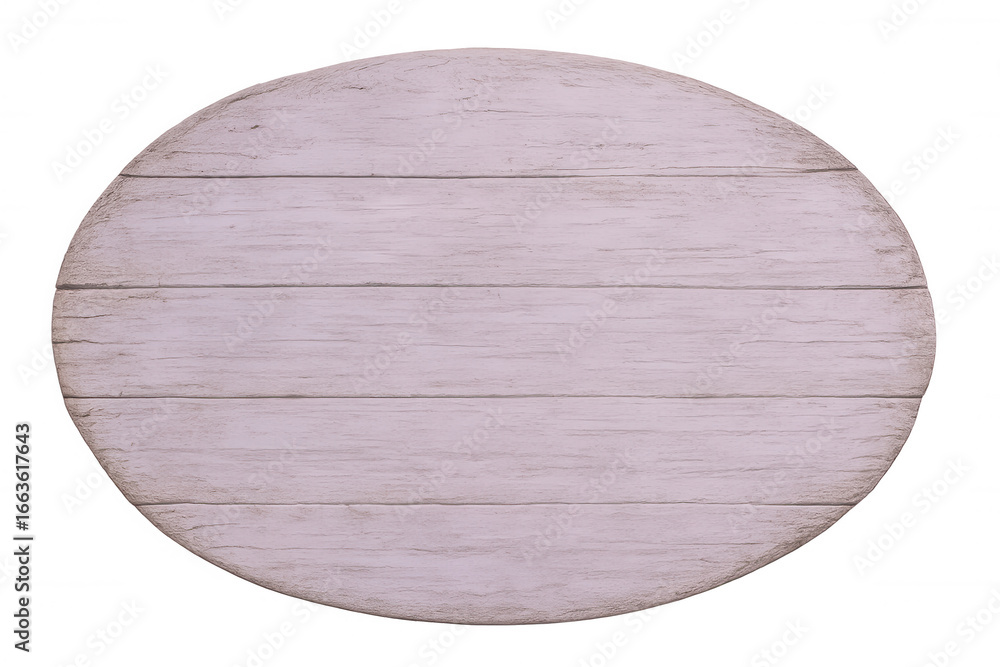 Poster oval wooden sign showing pink planks on a transparent background, ideal for adding custom text or gr