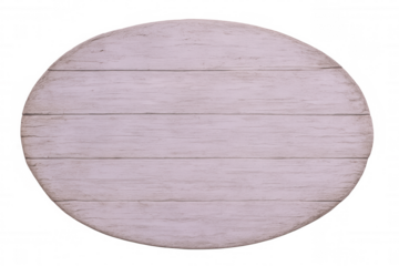 Oval wooden sign showing pink planks on a transparent background, ideal for adding custom text or graphics
