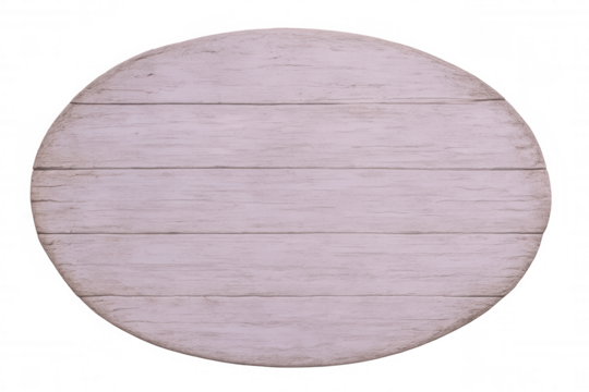 Oval wooden sign showing pink planks on a transparent background, ideal for adding custom text or graphics