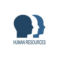 Human resource vector concept logo. Vector Illustration.