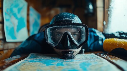 Arctic Diver Planning Expedition Map  Mask.