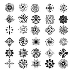 Basic shape geometry floral, abstract ornarment design.