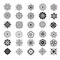 Basic shape geometry floral, abstract ornarment design.