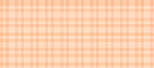 Orange gingham plaid simple print vector background