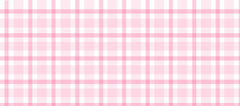 Pink gingham plaid simple print vector background