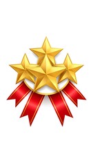 Gold stars and red ribbons