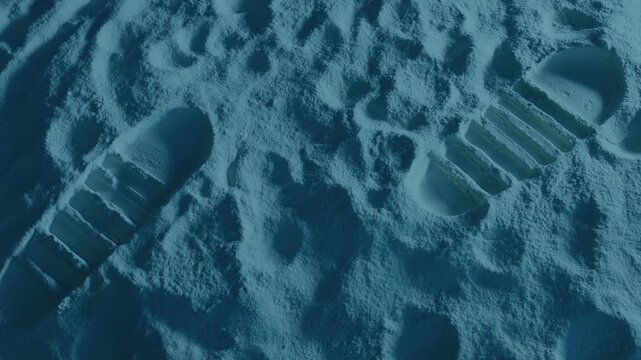Footprints On The Moon From Apollo Mission