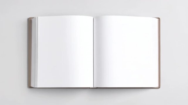 Blank open book on light background