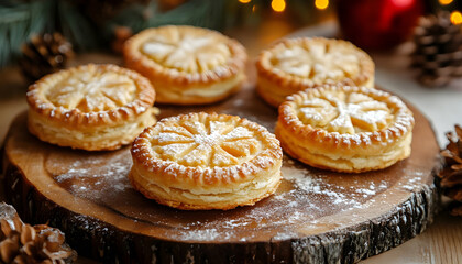 Delectable pine cakes with a golden crust