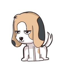 Dog sit cartoon