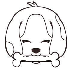 Dog face cartoon