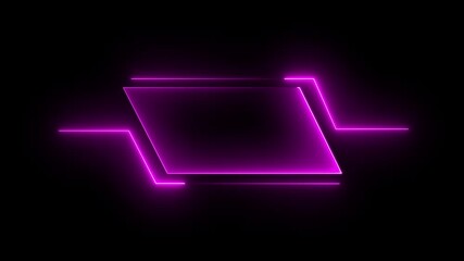 Futuristic HUD Head up display interface template with basic geometry line element. Universal Technology Line and frame Video overlay Neon futuristic HUD rectangle frame glowing animation. 4k video  - Powered by Adobe