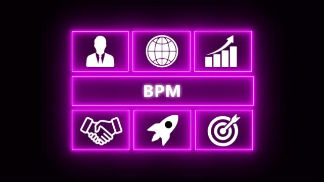 Business, Technology, Internet and network concept. " BPM " business and finance concept. compliance, and performance, often conducted by internal or external auditors. 4k video