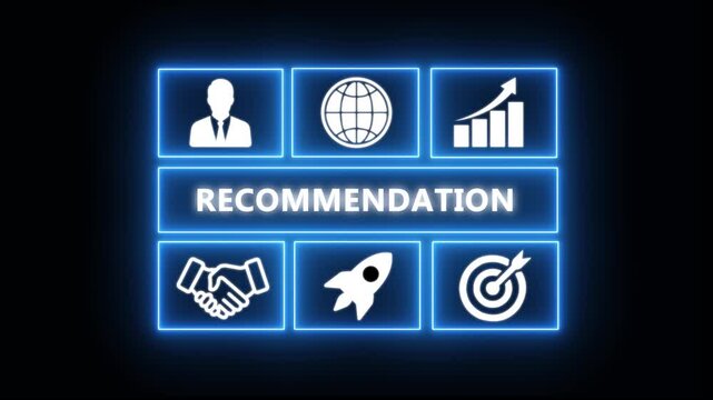 Business, Technology, Internet and network concept. " RECOMMENDATION " business and finance concept. compliance, and performance, often conducted by internal or external auditors. 4k video