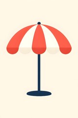 Fototapeta premium Flat Design Beach Umbrella Illustration