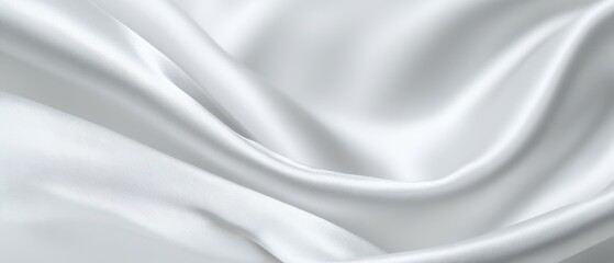 Obraz premium The smooth white satin fabric draping elegantly across the surface.