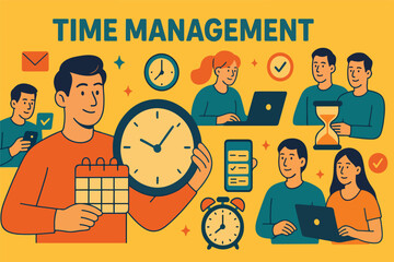 Business professionals efficiently organizing tasks and prioritizing workloads using digital scheduling tools for enhanced productivity and team collaboration in a modern office setting