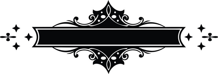 Elegant Ornate Frame; Vintage Style Decorative Banner;  Perfect for Luxury Branding.