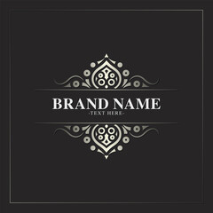 Elegant Decorative Ornamental Frame with Flourishes and Text Placeholders Illustration