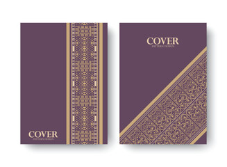 Fototapeta premium Elegant Ornamental Pattern Style Cover Design Template for Book