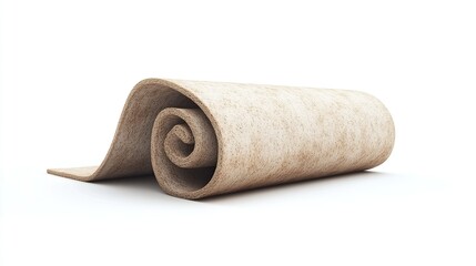 3D Rendering of Credit Contract icon, made of felt material, isolated on white background 