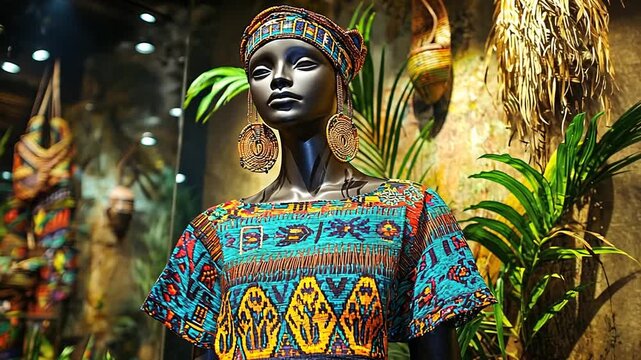 shipibo-konibo patterned dress peruvian attire video