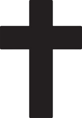 Silhouette of cross, perfect for religion, faith, and spiritual vector design projects.