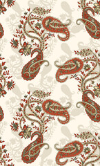 Seamless Allover Running Print Pattern Designs for all type of fabric