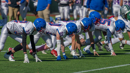 Defensive Line High School Football Boys of Fall Sports