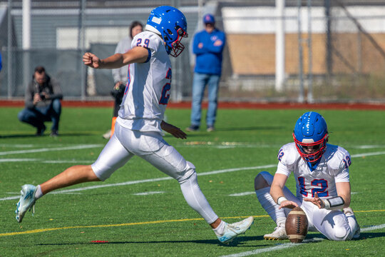 Extra Point Kick High School Football Boys of Fall Sports