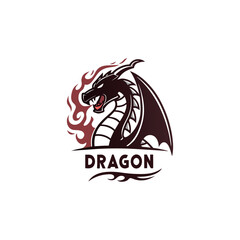 dragon logo design vector 
